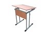 Парта одноместная регулируемая по высоте и наклону на плоскоовальной трубе