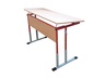Парта двухместная регулируемая по высоте и наклону на плоскоовальной трубе