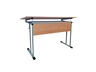 Парта двухместная регулируемая по наклону на плоскоовальной трубе