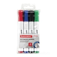 Маркеры стираемые для доски BRAUBERG CLASSIC, 4 цвета